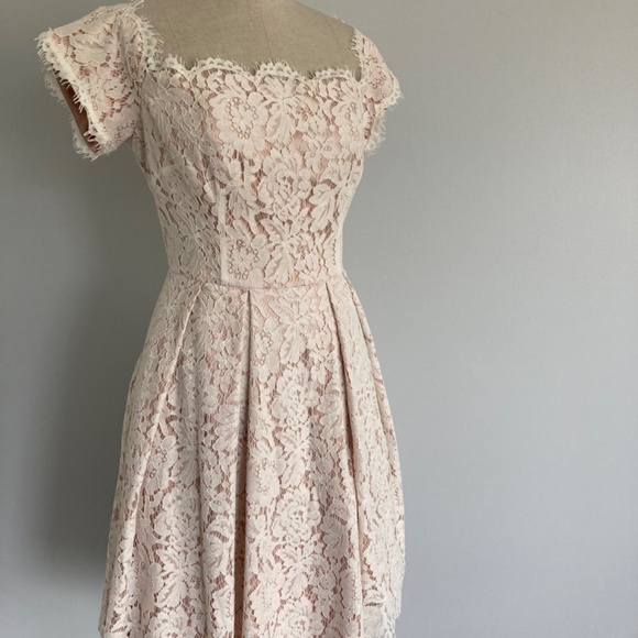 Eliza J Lace and Satin Off the Shoulder Dress - Picture 4 of 12